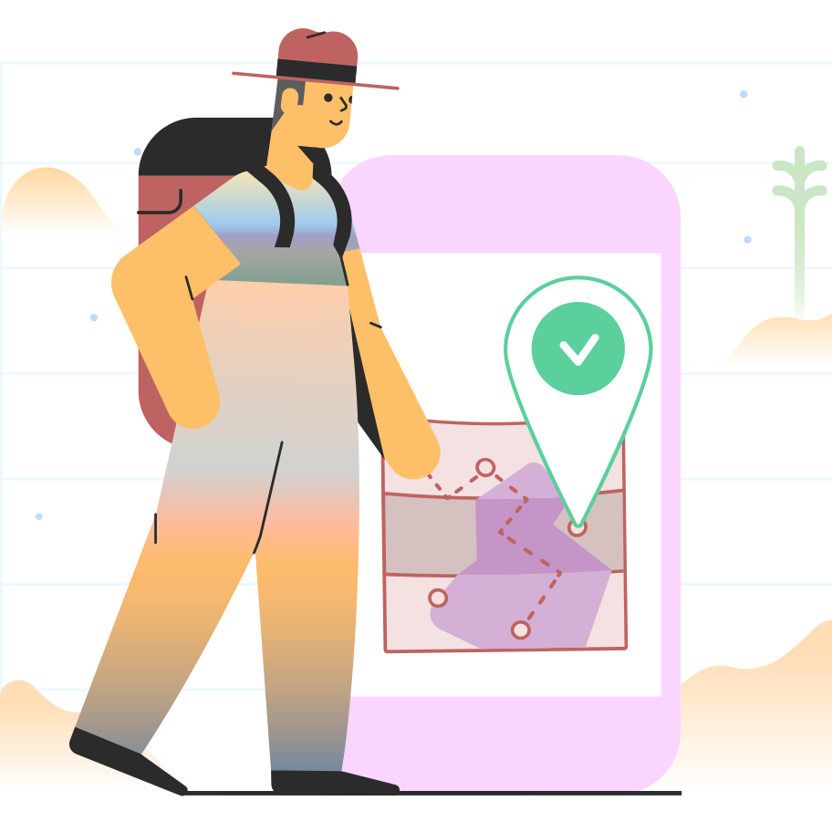 Man traveling